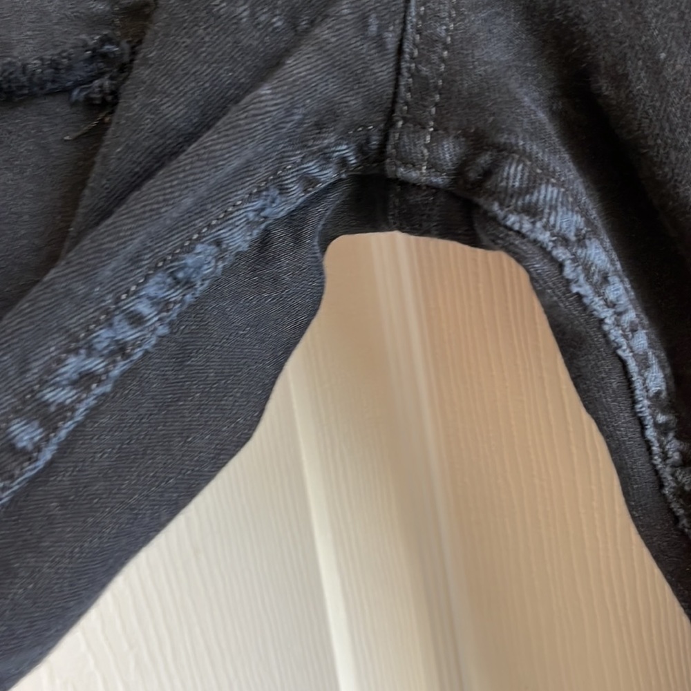 Rag & Bone Denny High Rise Skinny Ankle Jean / Raw Hem / Black / SZ 28 - Picture 8 of 13